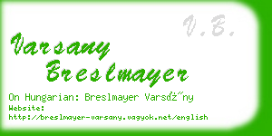 varsany breslmayer business card
